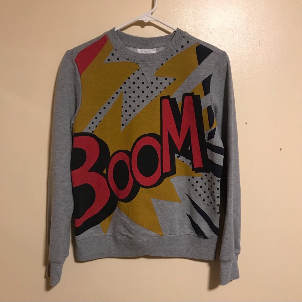 3.1 Phillip Lim For Target BOOM Comic Book Style Retro Crewneck Long Sleeve Top